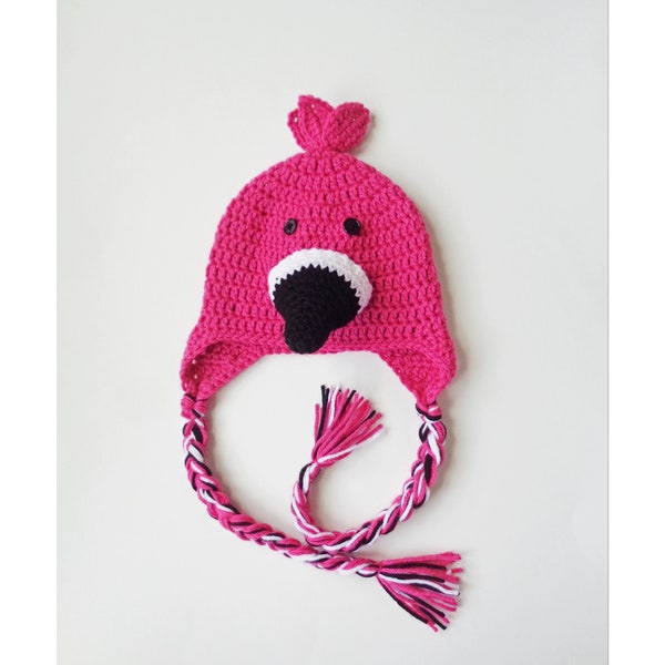 Flamingo Hat, Costume Hat, Children’s Hat, Crochet Hat, Photo Prop, Handmade Gift, Toddler Hat, Adult Hat, Baby Hat, Pink Flamingo