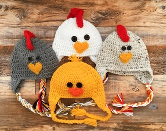 Crochet Chicken Hat Pattern: DIY Costume, Baby to Adult Sizes