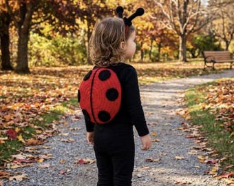 3T Lady Bug Ready To Ship:  Crochet Dress Up Ladybug Halloween Costume, Toddler Halloween Bug Outfit, Photo Prop