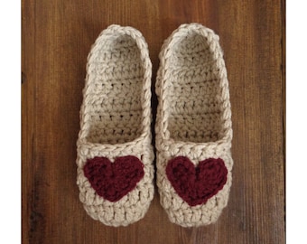 Crocheted Extra Thick Slippers: Double thick, Valentine's Gift, Handmade Women's Spa Gift