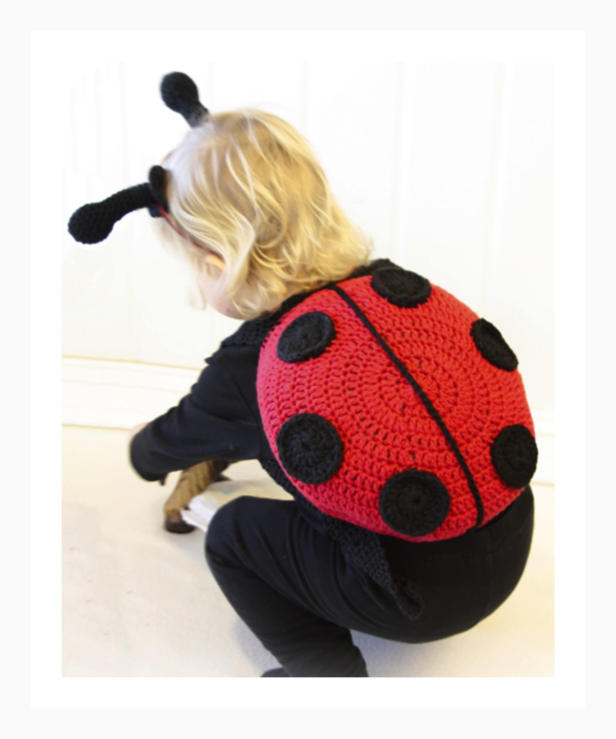 Toddler Ladybug Costume: Acrylic Yarn Easter Bug, Photo Prop