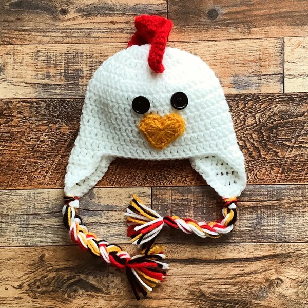 Baby Chicken Hat Etsy