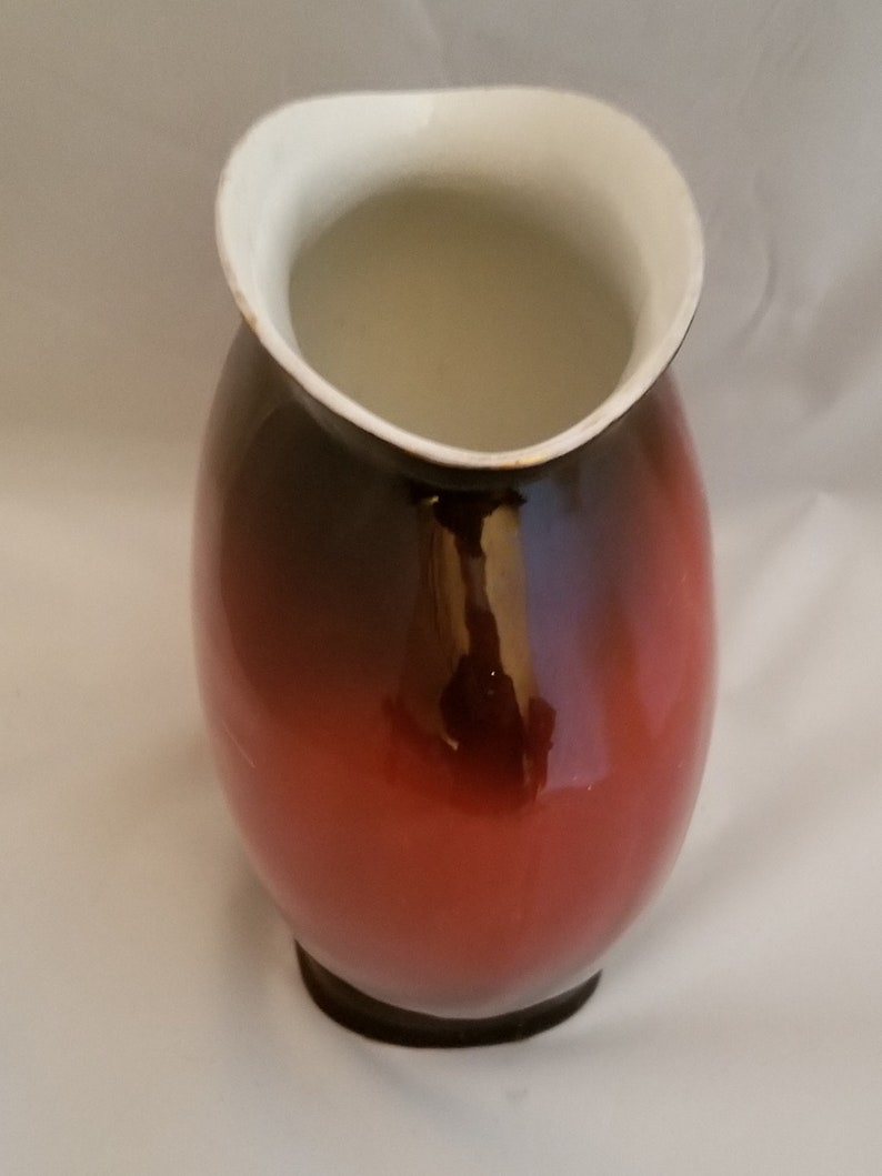 Antique 1900 Warwick Vase Brown Transferware Young Girl