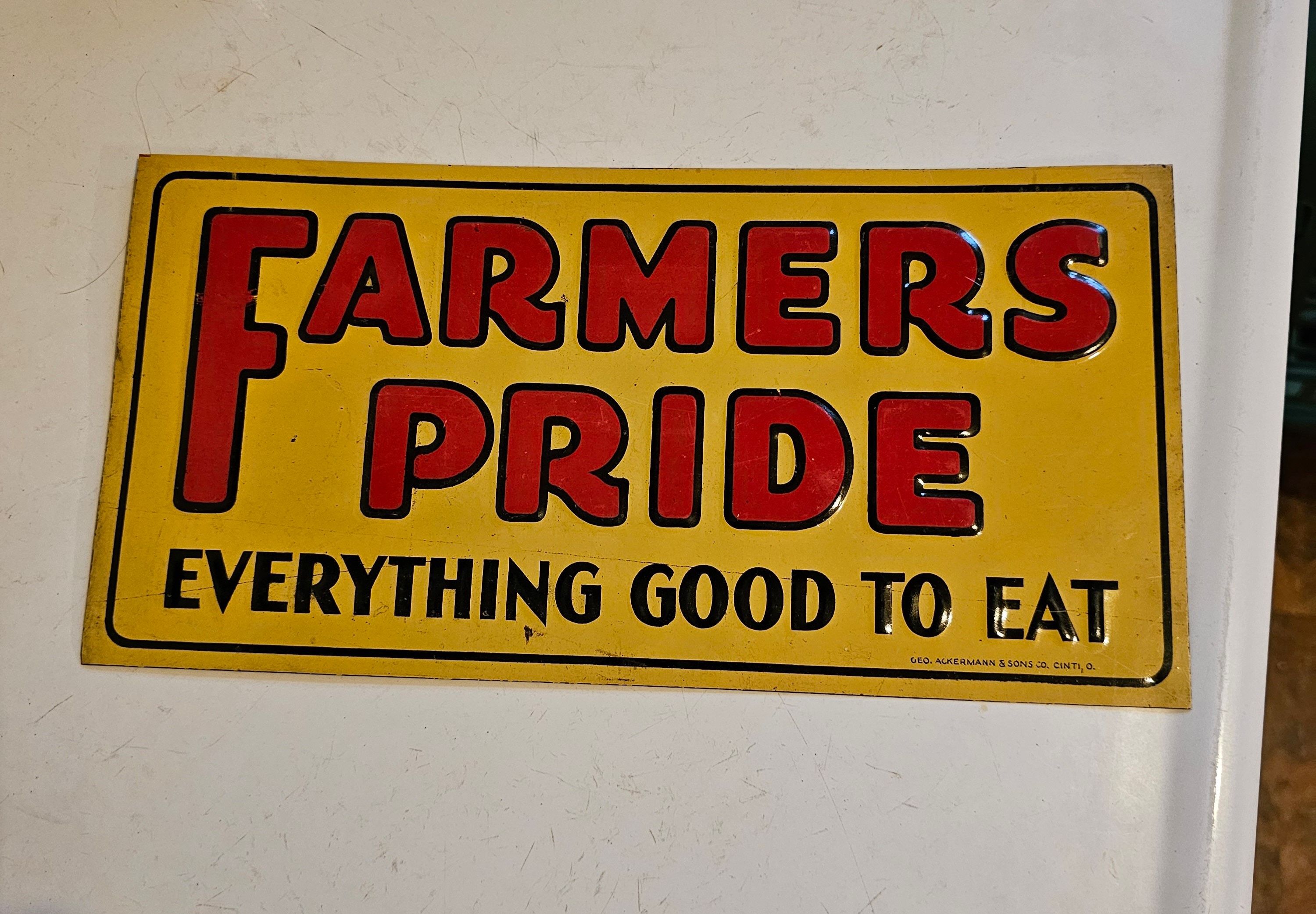 Vintage 1930s Farmers Pride Tin Advertising Sign Etsy