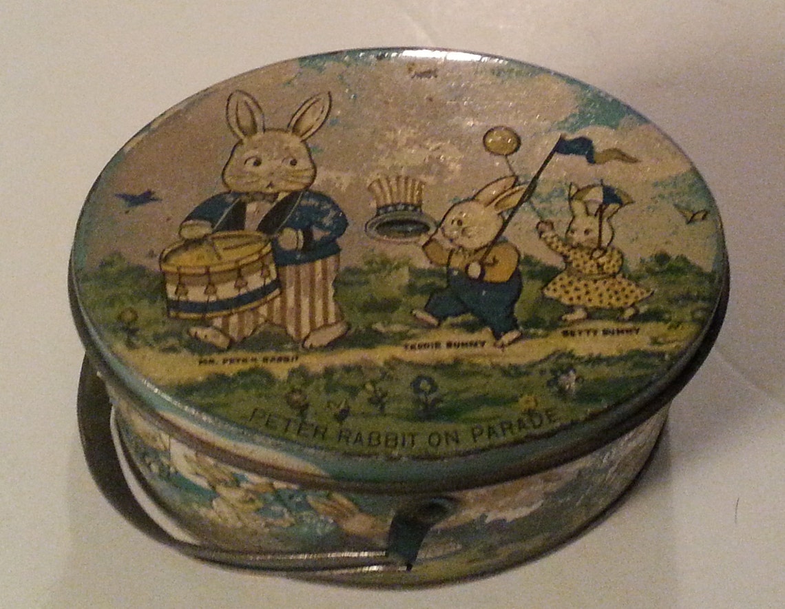 Vintage 1920 Peter Rabbit Candy Pail Advertising Tin | Etsy
