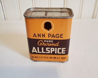 Vintage 1940s Ann Page A&P Tea Co. Advertising Tin