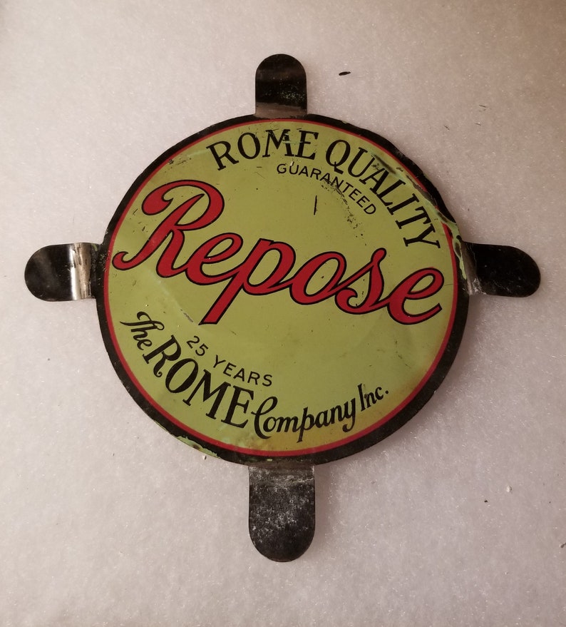 Vintage Repose Tin Litho Advertising Sign Bed Springs