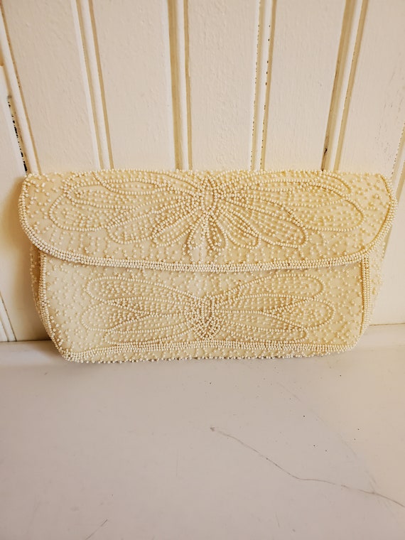 Vintage 1960s Walborg Purse Clutch Beaded Bag Belg