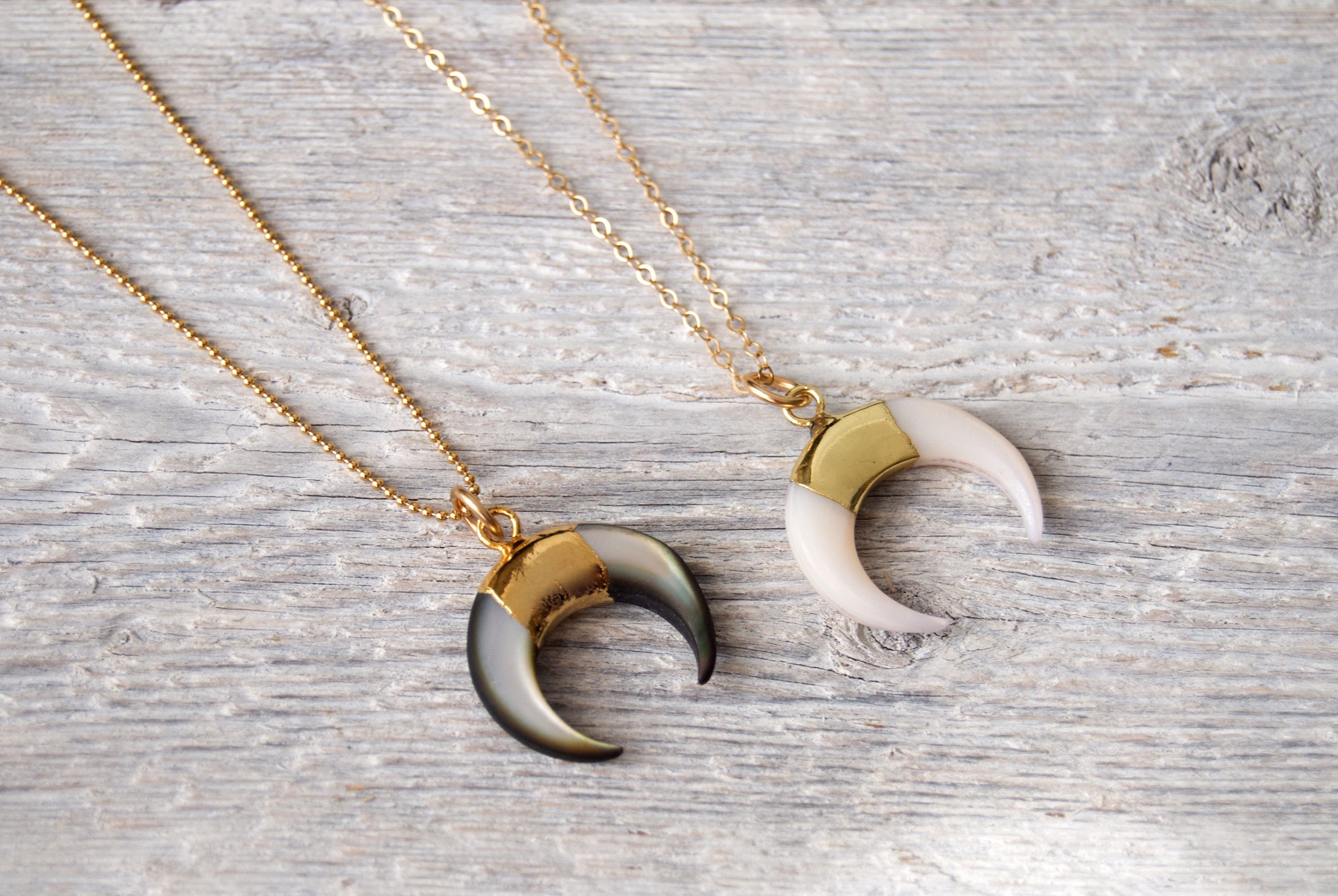 Crescent moon horn best sale necklace