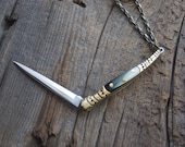 Pocket Knife Necklace Mini Pocket Knife Necklace Miniature Knife Navaja Stiletto Knife Necklace Vintage Style Knife Necklace