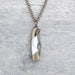 Miniature Pocket Knife Necklace » White Pearl » Antiqued Silver Rolo  Chain » Men's Necklace Necklaces for Men Rock Jewelry Hipster Jewelry 