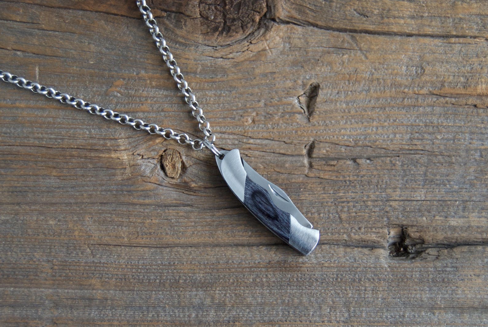 Mini Pocket Knife Necklace Men's Necklace Jewelry Etsy