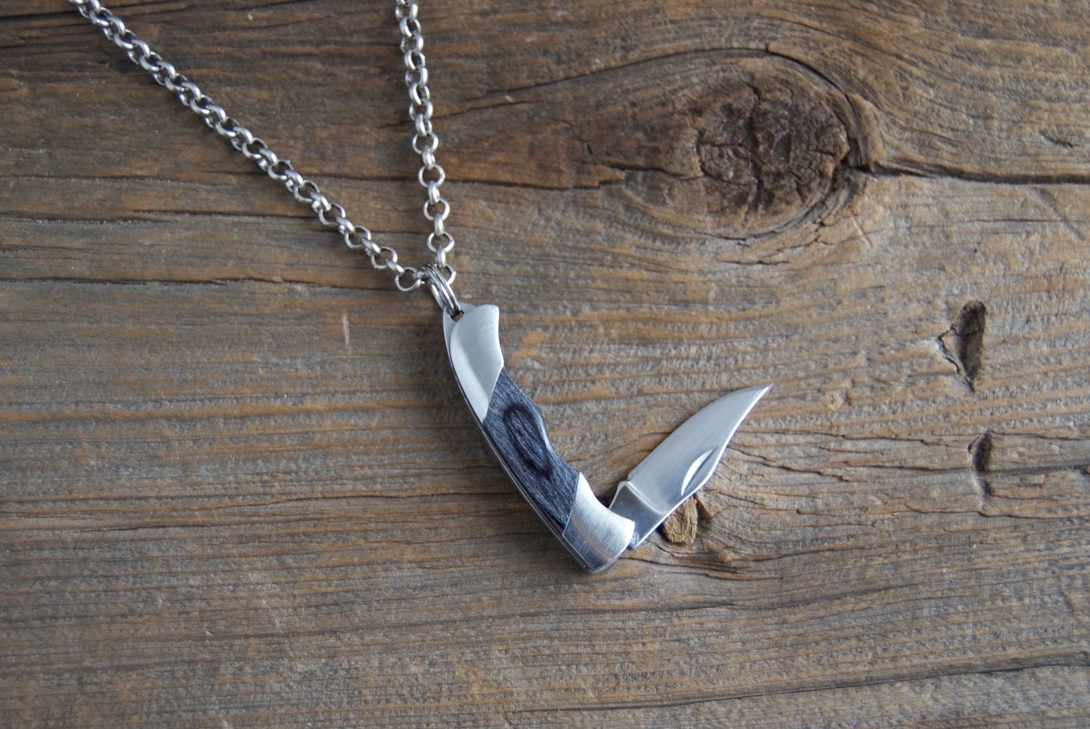 Mini Pocket Knife Necklace Men's Necklace Jewelry Etsy