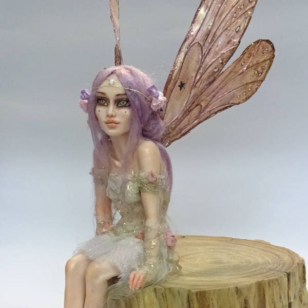 SHADOWSCULPT OOAK FAIRY art doll shelf sitter lifelike fantasy elf figurine fae sculpture