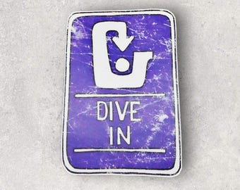 Dive in - by Decaffeinated Designs (3x4) Vinyl Sticker