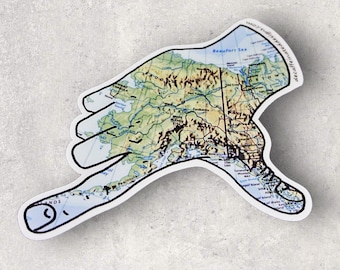 You are here - by Decaffeinated Designs (4x4) Waterproof, Weatherproof and Durable Vinyl Sticker