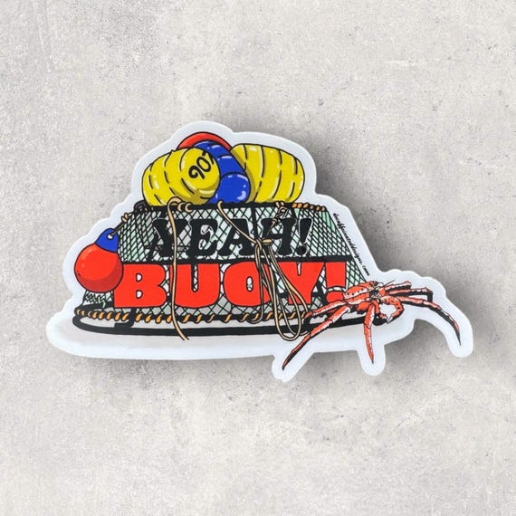 Who doesn’t love getting out on the boat and dropping some crab pots. Not only do these stickers stand up to the most extreme heats, colds, and spills of a coffee thermos; they are dishwasher friendly!
