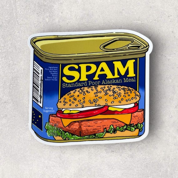 Throwback to 2013: a starving bike mechanic, living off cans of SPAM! This was one of my very first designs—a scrappy start fueled by creativity and a lot of hope.
Fast forward to now, and seeing this reworked design come to life is such a full-circle moment. There’s nothing quite like the satisfaction of completing a project that’s been years in the making!
These stickers are not only durable, but are dishwasher safe and UV resistant!