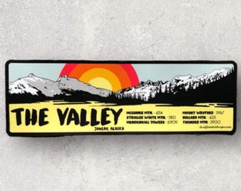 The Valley - by Decaffeinated  Designs (3x11) inch Waterproof and durable vinyl decal sticker