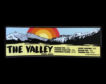 The Valley - by Decaffeinated  Designs (2x5) inch Waterproof and durable vinyl decal sticker