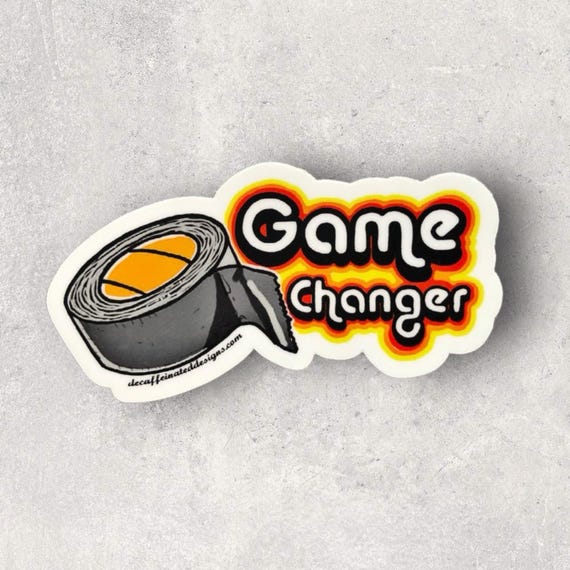 Because who hasn’t had a situation where duct tape has saved your buns. As always, these vinyl stickers are waterproof and weatherproof meaning they do not fade in the sun, or rub off in the rain. Sticker size 3x3 inches.