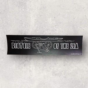 Bicycle of the Sea - by Decaffeinated Designs (3x11) Waterproof, weatherproof and durable vinyl bumper sticker
