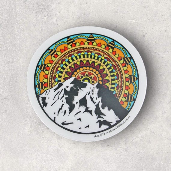 Clear vinyl 'stained glass effect' sticker to slap on your car window or water bottle. Sticker Size 3x3 inches