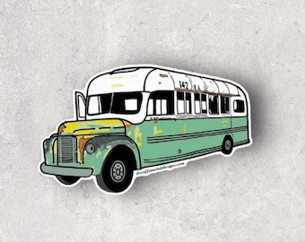 Magic Bus Vinyl Sticker - Waterproof Weatherproof Decal (1.5 x 3)