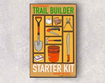 Trail Builder Starter kit - by Decaffeinated Designs (3x5) Vinyl, Waterproof sticker