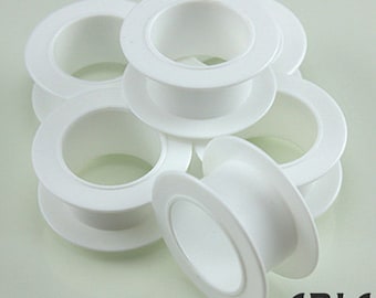 White Spool Empty Plastic 7.6 cm tall x 6.5 cm wide Reel Ribbon Storage 5 pack White Spool Empty Plastic 7.6 cm tall x 6.5 cm wide Reel Ribbon Storage 5 pack
