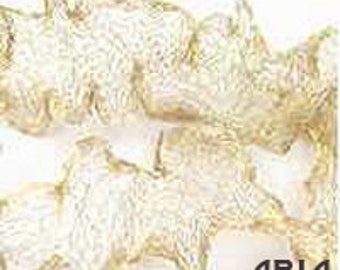ITALIAN WIRE MESH: 6mm Gold Italian Wire Mesh Ribbon 1 Yard Length (3 Feet)