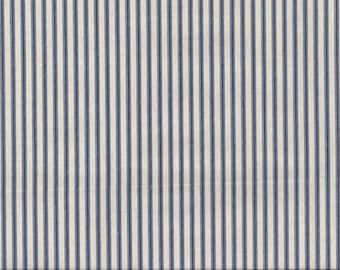 Ticking Stripe Fabric, Upholstery Fabric, Drapery Fabric, Blue French Stripe Fabric, French Country Home, Yards, Half Yards, Quarters