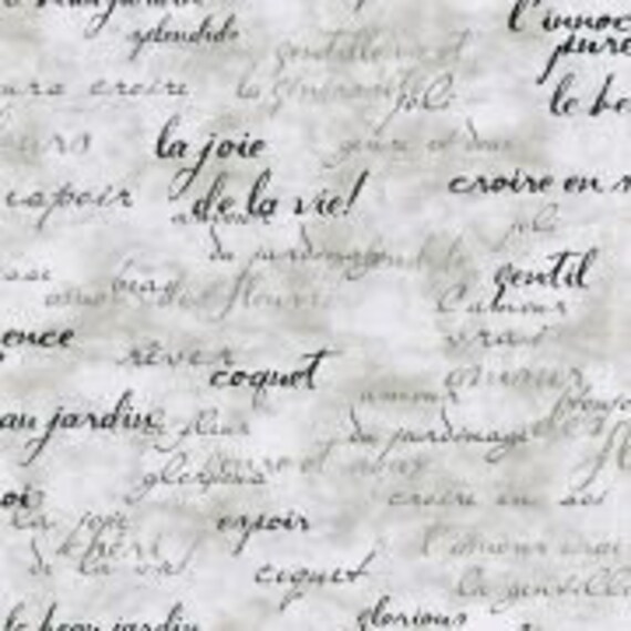 Upholstery Fabric Drapery Fabric French Script Fabric Paris Etsy