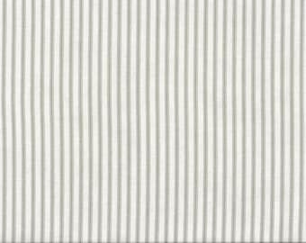 Ticking Stripe Fabric, Upholstery Fabric, Drapery Fabric, Taupe French Stripe Fabric, French Country Home, Yards, Half Yards, Quarters