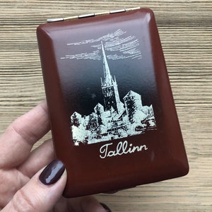 NOS Vintage Sowjetische Zigarettenetui Tallinn Kartenhalter Geschenk für Ihn UdSSR Visitenkarten etui Zigarettenhalter
