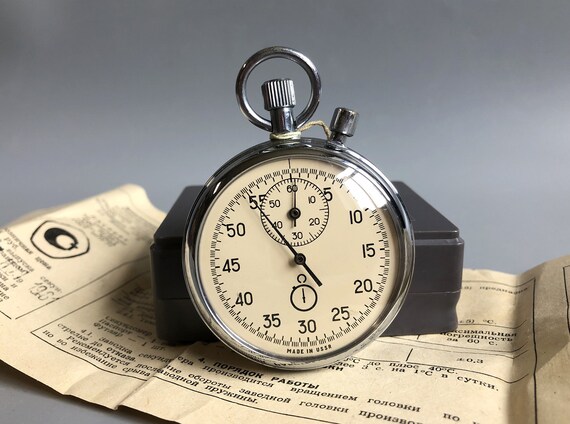 Vintage Stopwatch Agat Soviet Stopwatch Working in bo… - Gem