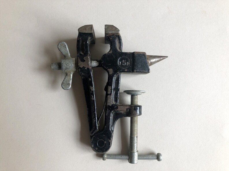 Vintage small Bench Vise and Anvil vice Jewelers Watchmakers Etsy
