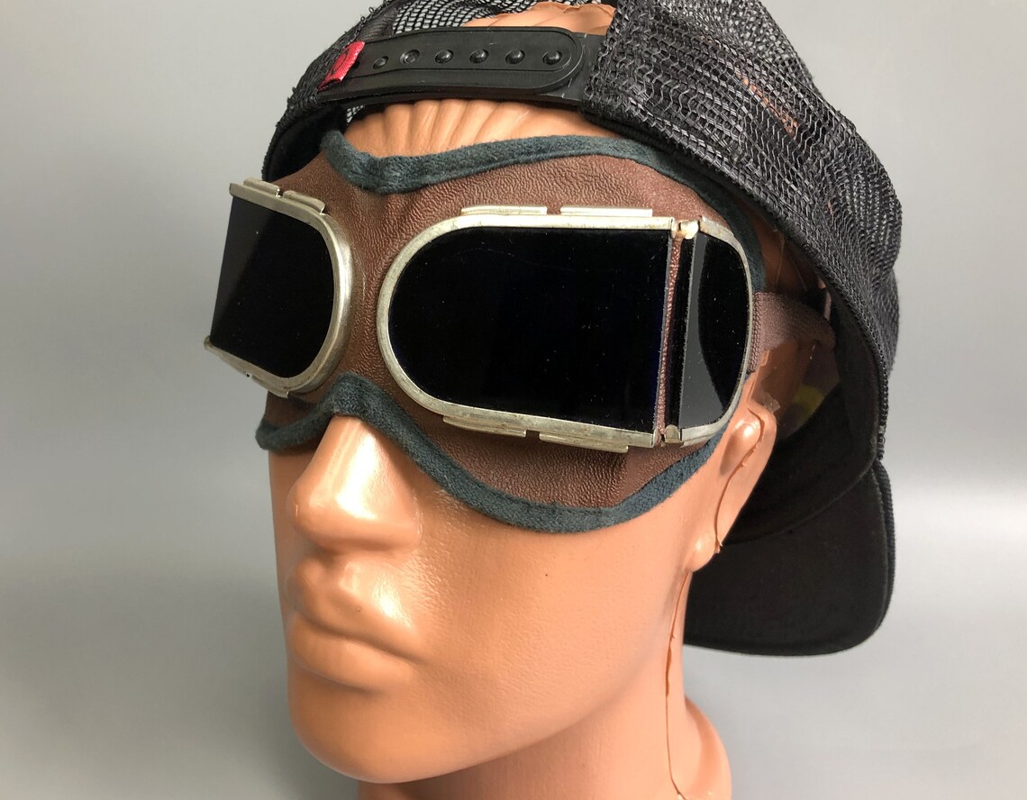 Vintage Welding Glasses Safety Glasses Industrial Goggles from Etsy