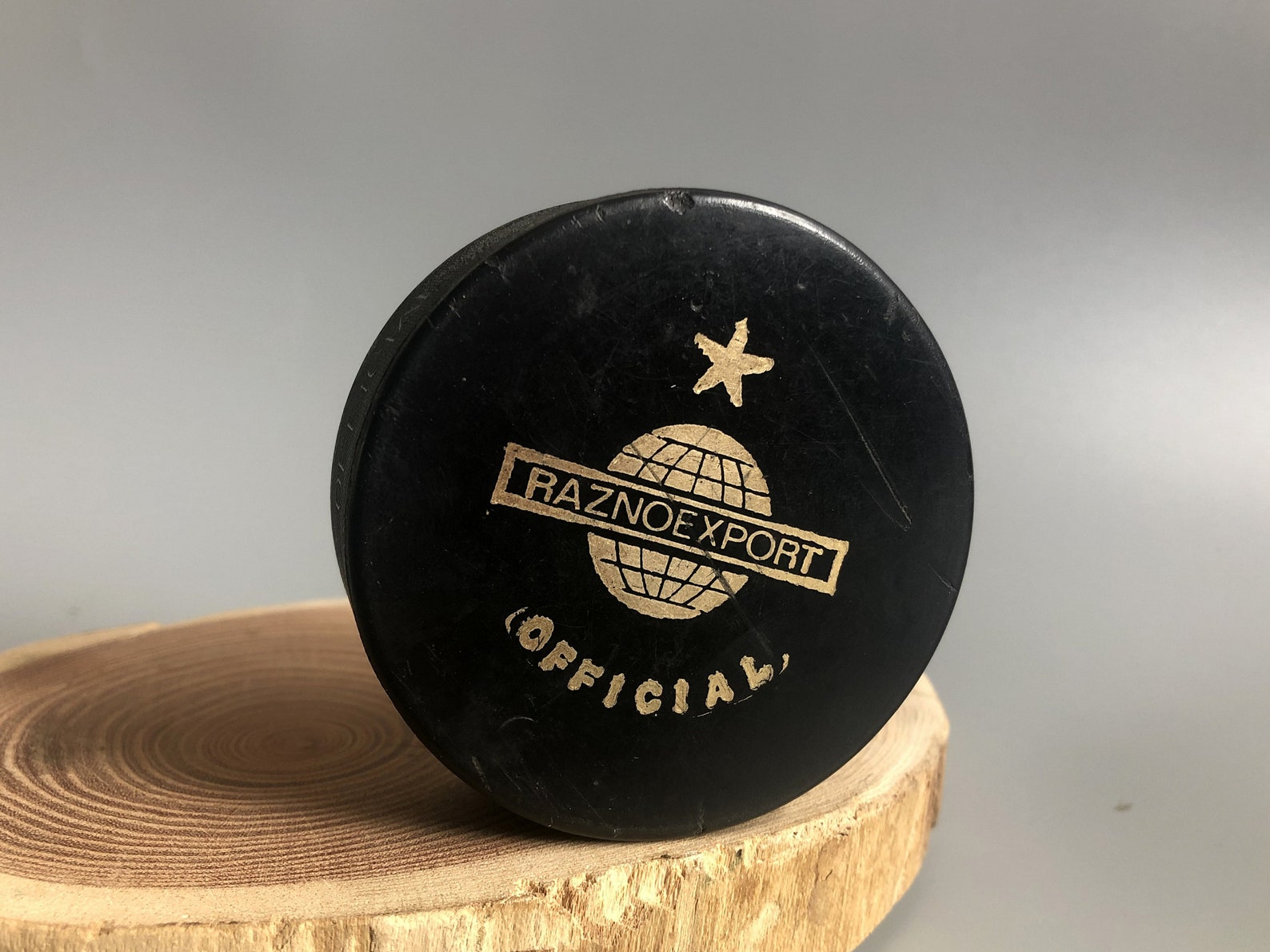 Vintage Hockey Puck Old black Hockey puck old Czech hockey Etsy
