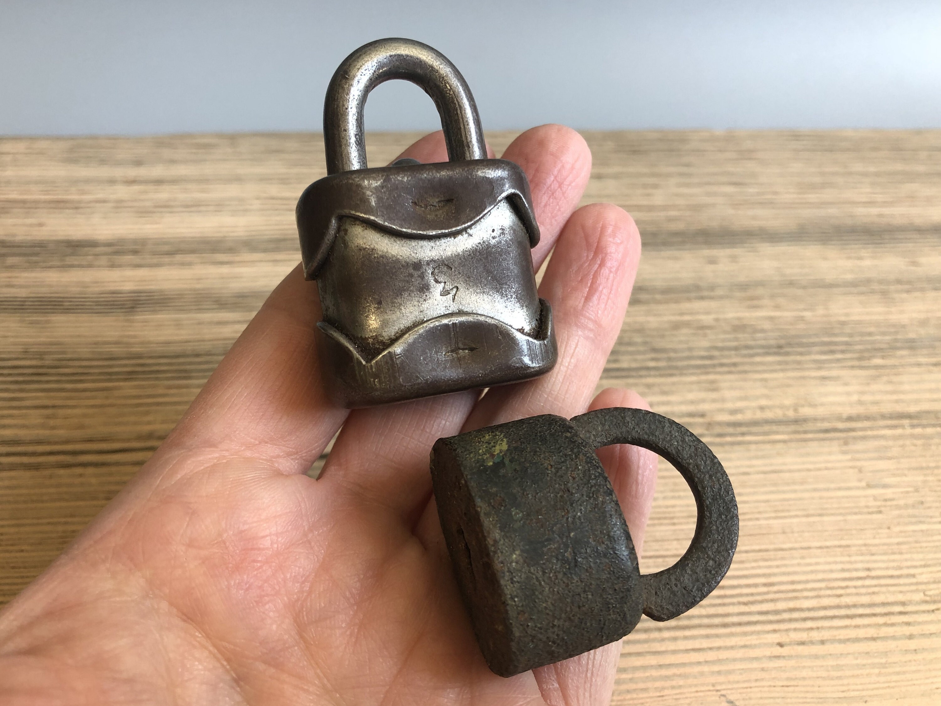 Vintage Padlock set of 2 Small Metal Locks Antique padlock Etsy