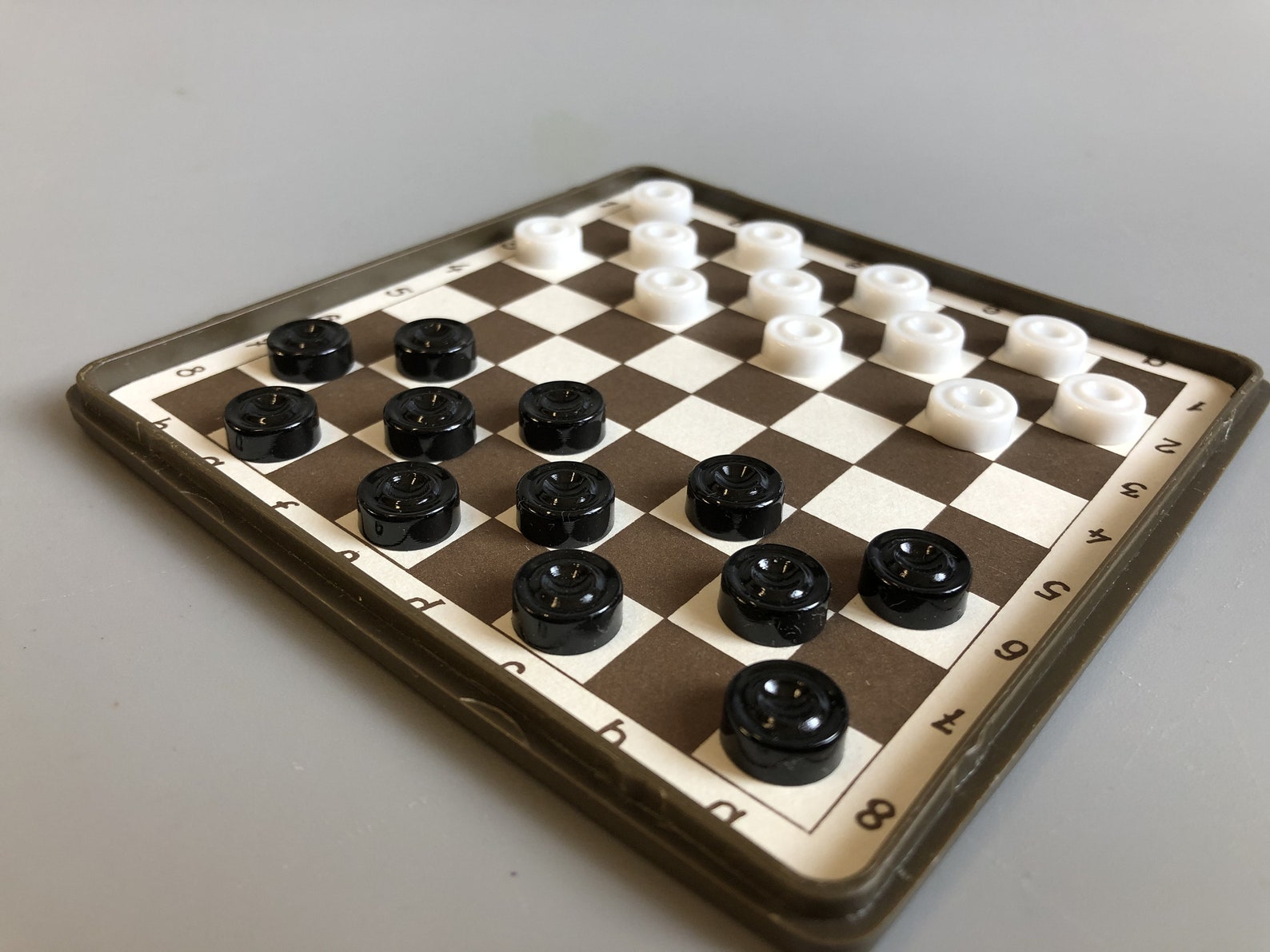 Vintage Pocket Checkers set Mini Travel checkers set Etsy