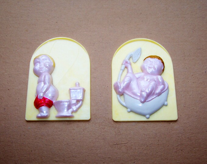 Vintage Bathroom Signs. WC Door Plaque. Plate Ladies Men Boys - Etsy