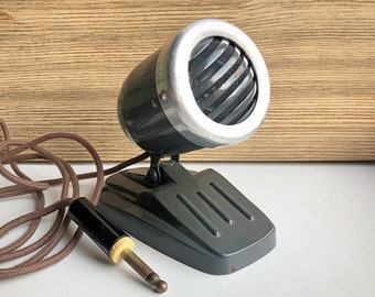 Vintage Oktava MDM 1 Microphone, USSR Desktop Mic, 1960s Retro Decor