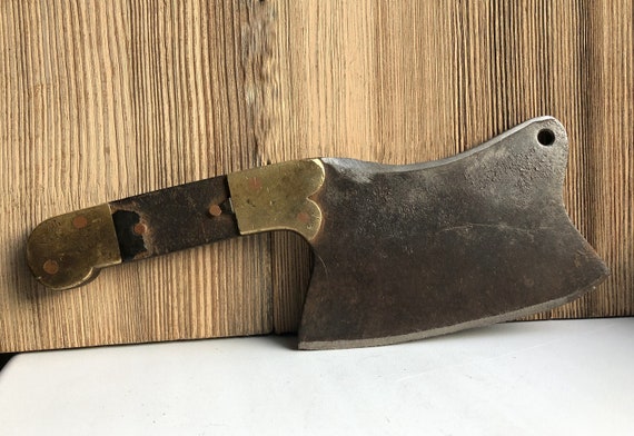 Vintage Kitchen Axe Hand Forged Meat Cleaver Heavy Kitchen Cleaver Large  Meat Knife Butcher's Knife Chopper 
