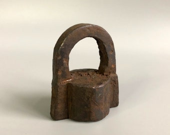 Old Barn Lock Vintage Padlock Small Metal Lock Antique padlock Collectible Lock Archaeological Finds digging finds