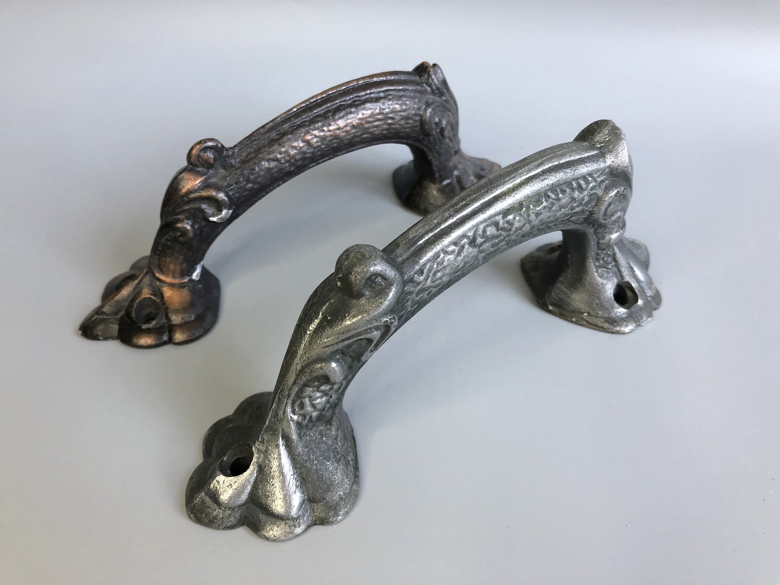 Vintage Door Handle set of 2 old Metal door handle front door Etsy