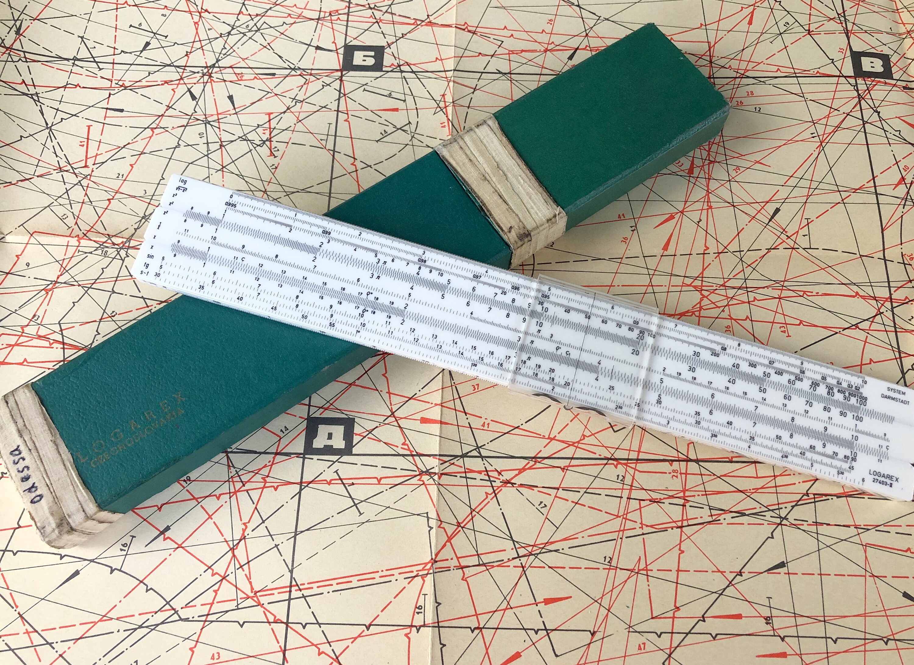 Vintage Logarithmic ruler Logarex 27403 II Darmstadt Measuring Etsy
