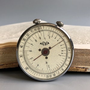 Stary linijka logarytmiczna Radziecki inżynier Linijka okrągła Materiały biurowe i szkolne ZSRR Lata 70. XX wieku Inżynierskie narzędzie matematyczne