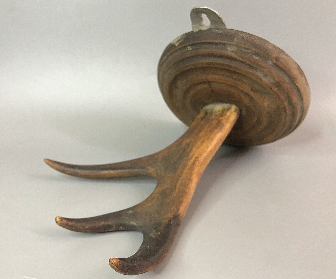 Wall Hook Moose Horn Elk horn Vintage Wood Horn Coat Hook Peg Etsy