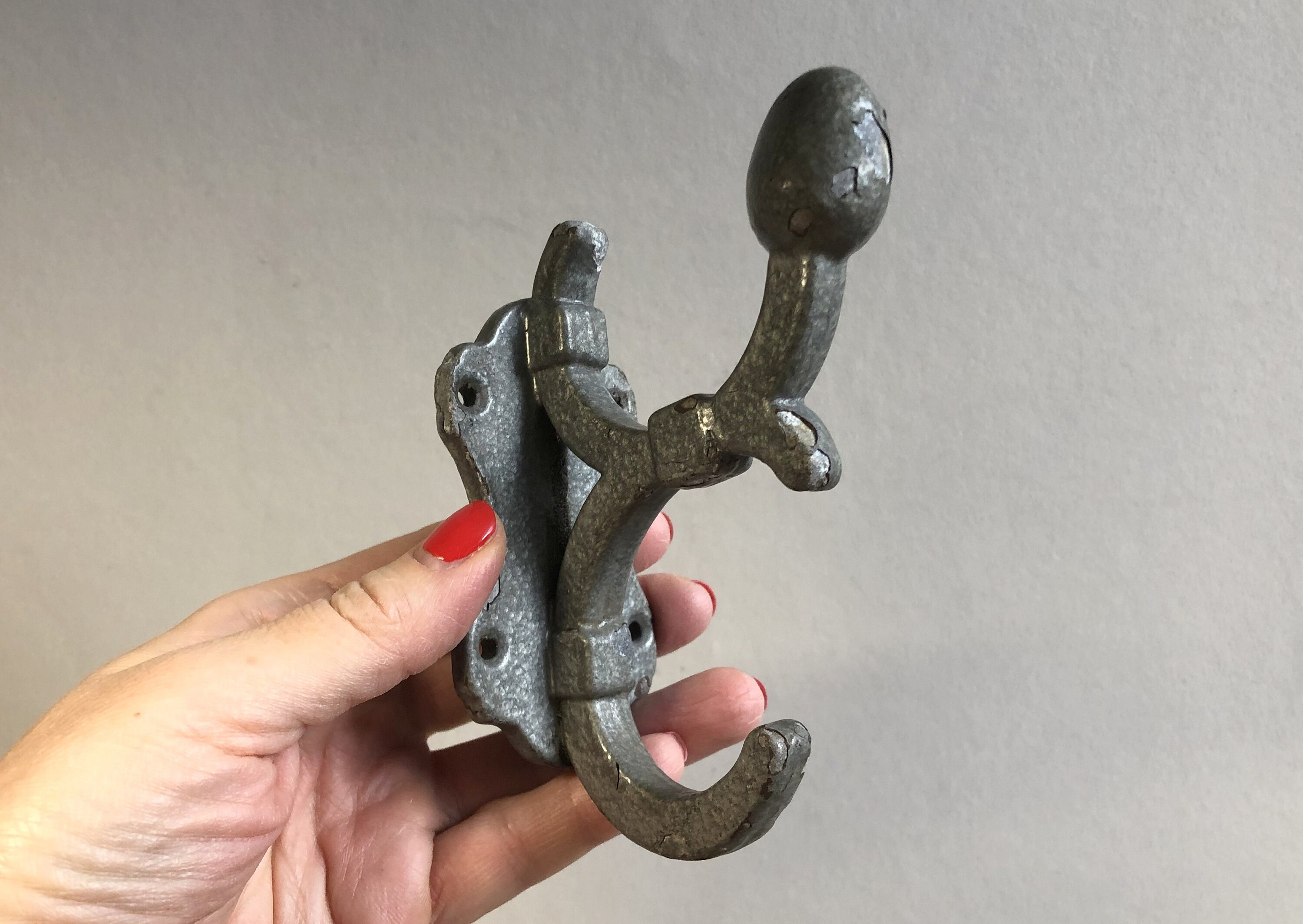 Antique Wall Coat Hook Vintage Solid Metal Coat Hook Towel Etsy